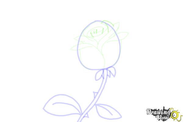 How to Draw a Rose Step by Step For Kids - Step 6 How to Draw a Rose Step by Step For Kids - Step 6