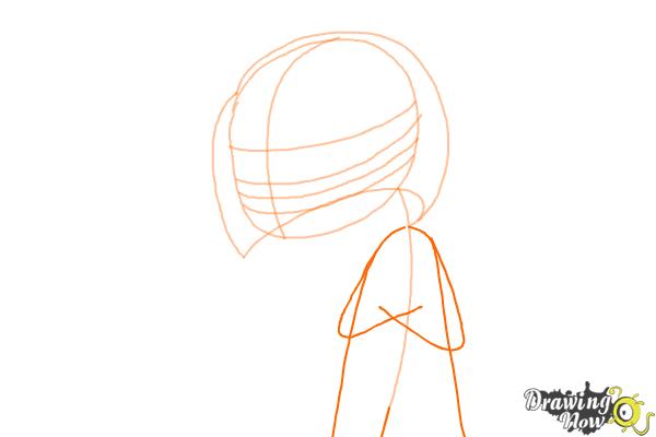 How to Draw a Sad Girl - Step 4 How to Draw a Sad Girl - Step 4