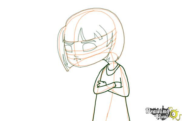 How to Draw a Sad Girl - Step 8 How to Draw a Sad Girl - Step 8