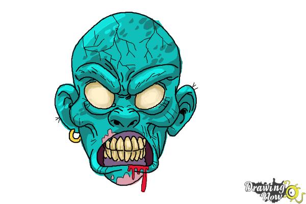 How to Draw a Scary Face - Step 10 How to Draw a Scary Face - Step 10