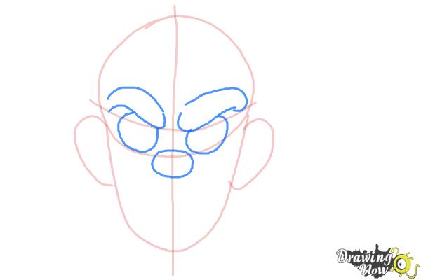 How to Draw a Scary Face - Step 3 How to Draw a Scary Face - Step 3