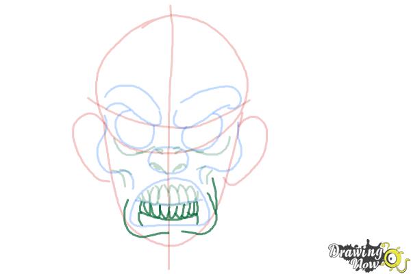 How to Draw a Scary Face - Step 6 How to Draw a Scary Face - Step 6