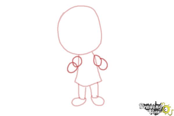 How to Draw a School Girl - Step 3 How to Draw a School Girl - Step 3