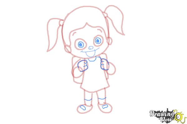 How to Draw a School Girl - Step 8 How to Draw a School Girl - Step 8
