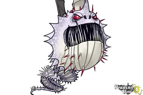 How to Draw a Screaming Death Dragon from How to Train Your Dragon - Step 12 How to Draw a Screaming Death Dragon from How to Train Your Dragon - Step 12