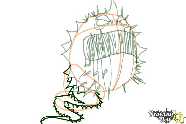 How to Draw a Screaming Death Dragon from How to Train Your Dragon - Step 8 How to Draw a Screaming Death Dragon from How to Train Your Dragon - Step 8