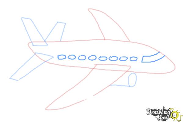 How to Draw a Simple Airplane - Step 5