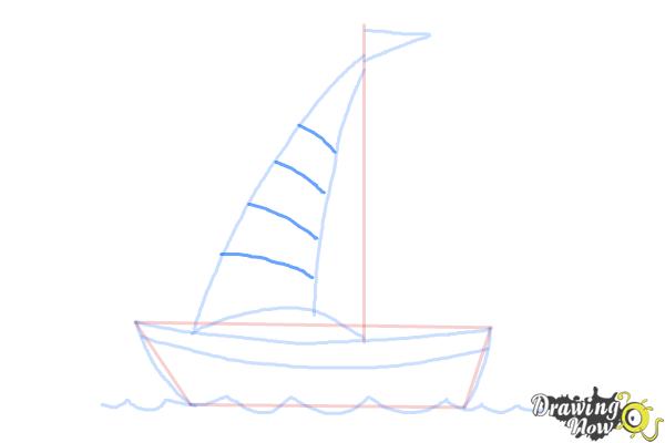 How to Draw a Simple Boat - Step 5
