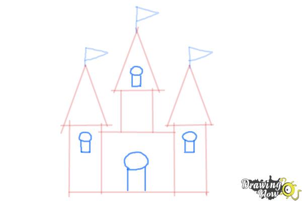 How to Draw a Simple Castle - Step 5