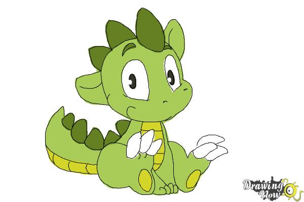 How to Draw a Simple Dragon - Step 11 How to Draw a Simple Dragon - Step 11
