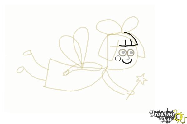 How to Draw a Simple Fairy Girl - Step 11 How to Draw a Simple Fairy Girl - Step 11