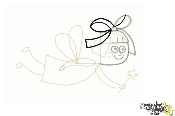 How to Draw a Simple Fairy Girl - Step 13 How to Draw a Simple Fairy Girl - Step 13