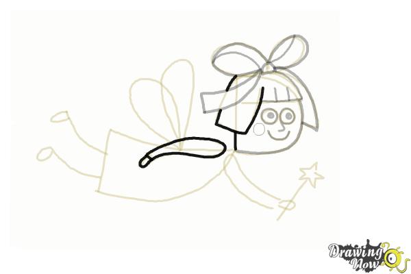 How to Draw a Simple Fairy Girl - Step 14 How to Draw a Simple Fairy Girl - Step 14