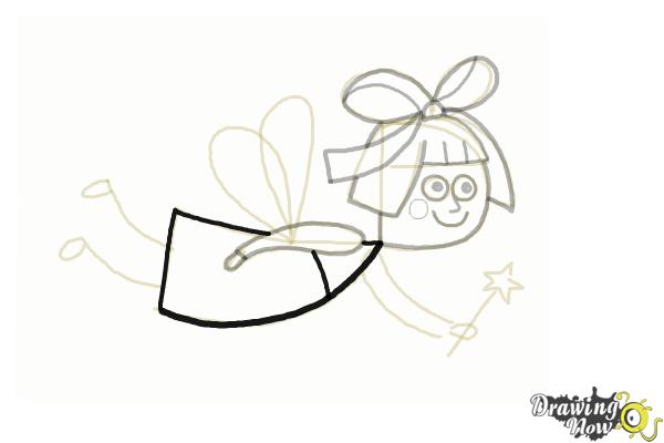 How to Draw a Simple Fairy Girl - Step 15 How to Draw a Simple Fairy Girl - Step 15