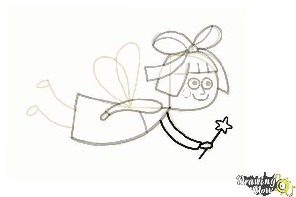 How to Draw a Simple Fairy Girl - Step 16 How to Draw a Simple Fairy Girl - Step 16