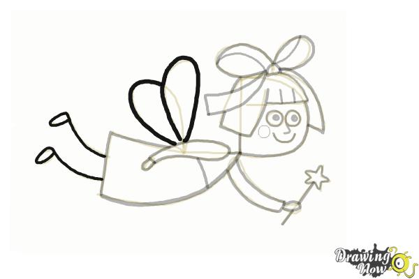 How to Draw a Simple Fairy Girl - Step 17 How to Draw a Simple Fairy Girl - Step 17