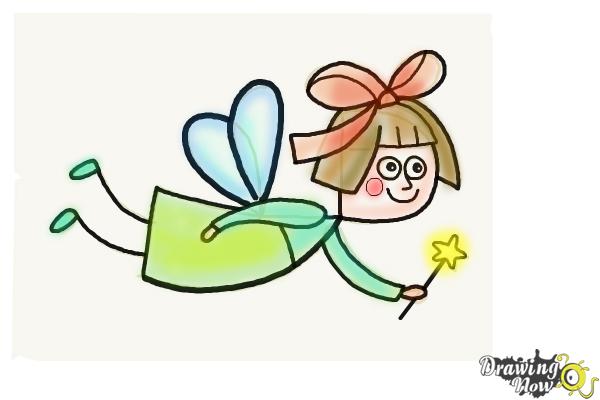 How to Draw a Simple Fairy Girl - Step 18 How to Draw a Simple Fairy Girl - Step 18
