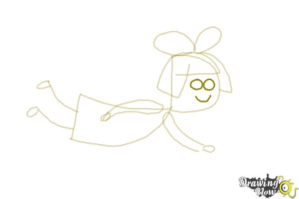 How to Draw a Simple Fairy Girl - Step 7 How to Draw a Simple Fairy Girl - Step 7
