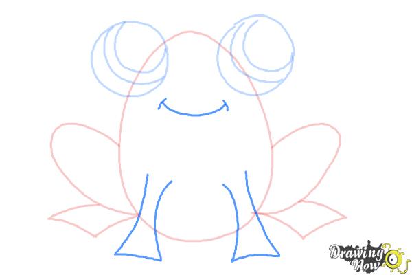 How to Draw a Simple Frog - Step 6 How to Draw a Simple Frog - Step 6