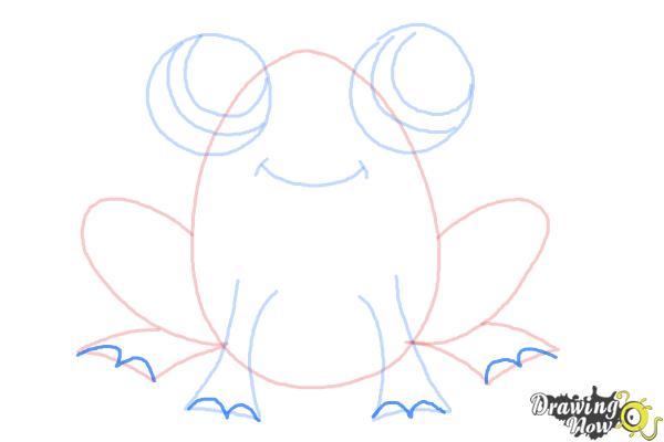 How to Draw a Simple Frog - Step 7 How to Draw a Simple Frog - Step 7