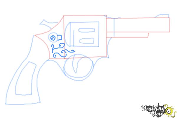 How to Draw a Simple Gun - Step 7 How to Draw a Simple Gun - Step 7