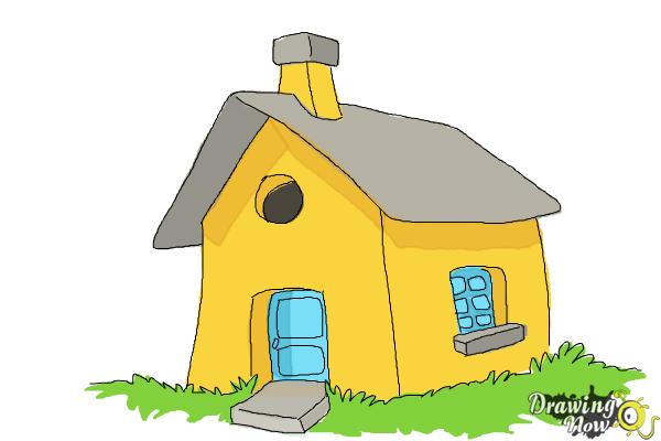How to Draw a Simple House - Step 11 How to Draw a Simple House - Step 11