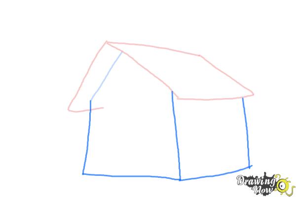 How to Draw a Simple House - Step 3 How to Draw a Simple House - Step 3