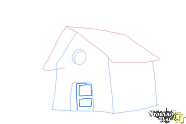 How to Draw a Simple House - Step 5 How to Draw a Simple House - Step 5