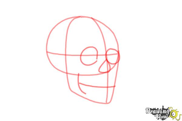 How to Draw a Skull Step by Step - Step 3 How to Draw a Skull Step by Step - Step 3