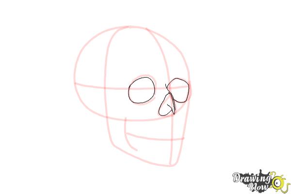How to Draw a Skull Step by Step - Step 4 How to Draw a Skull Step by Step - Step 4