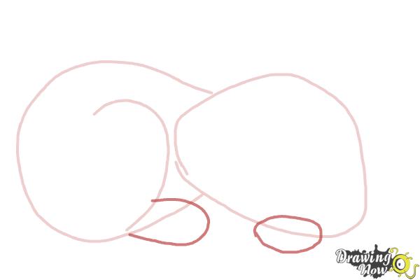 How to Draw a Sleeping Cat - Step 4 How to Draw a Sleeping Cat - Step 4