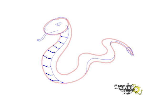 How to Draw a Snake Step by Step - Step 10