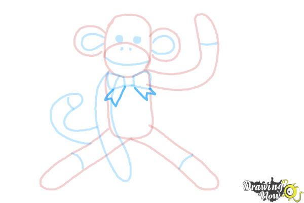 How to Draw a Sock Monkey - Step 12