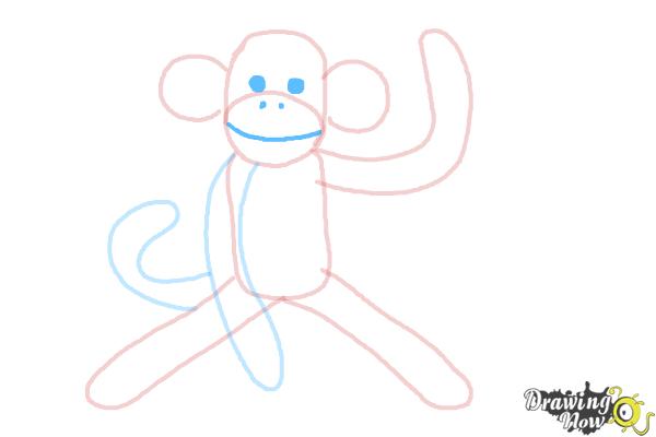 How to Draw a Sock Monkey - Step 9