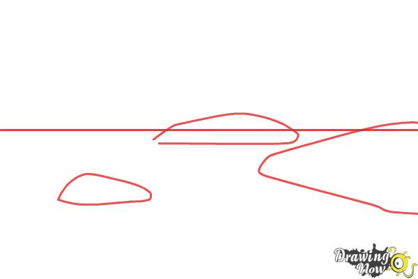 How to Draw a Swamp - Step 1 How to Draw a Swamp - Step 1