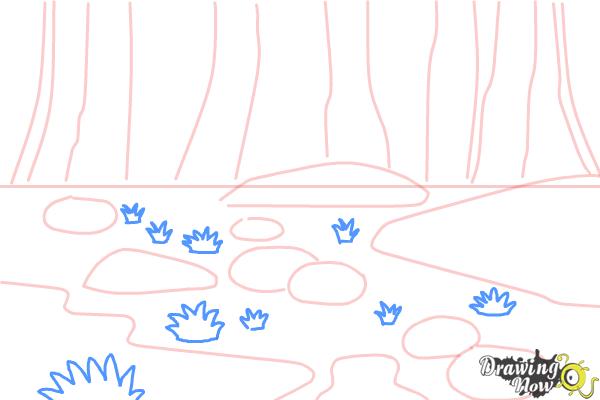 How to Draw a Swamp - Step 5 How to Draw a Swamp - Step 5