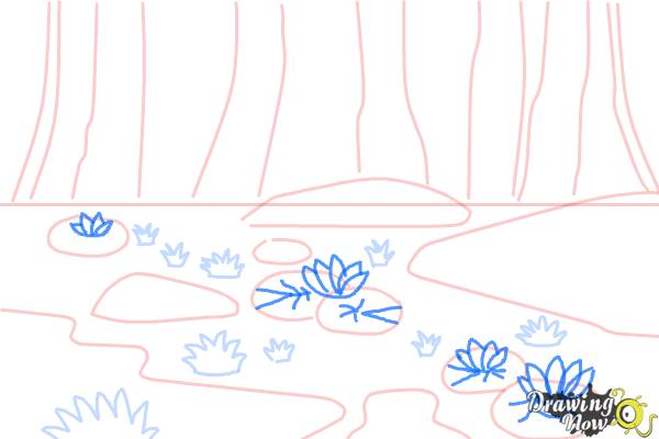 How to Draw a Swamp - Step 6 How to Draw a Swamp - Step 6