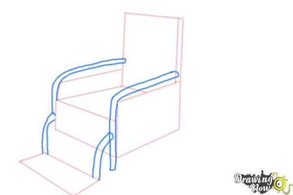 How to Draw a Wheelchair - Step 5 How to Draw a Wheelchair - Step 5