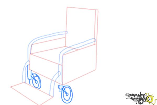 How to Draw a Wheelchair - Step 6 How to Draw a Wheelchair - Step 6