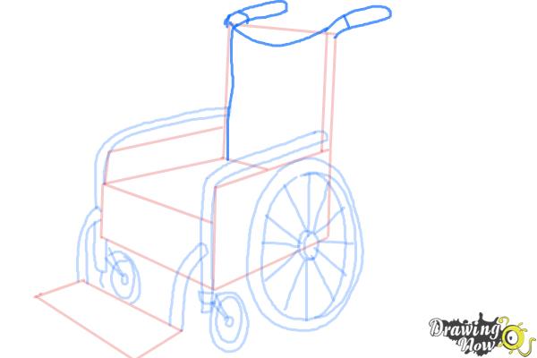 How to Draw a Wheelchair - Step 8 How to Draw a Wheelchair - Step 8