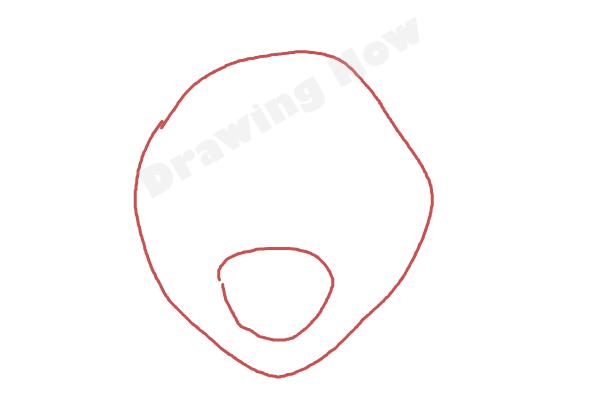 How to draw a Wolf face - Step 1 How to draw a Wolf face - Step 1