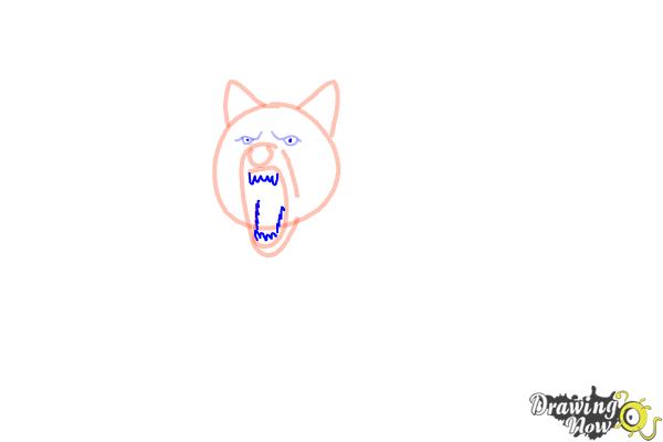 How to Draw a Wolf Step by Step - Step 5 How to Draw a Wolf Step by Step - Step 5