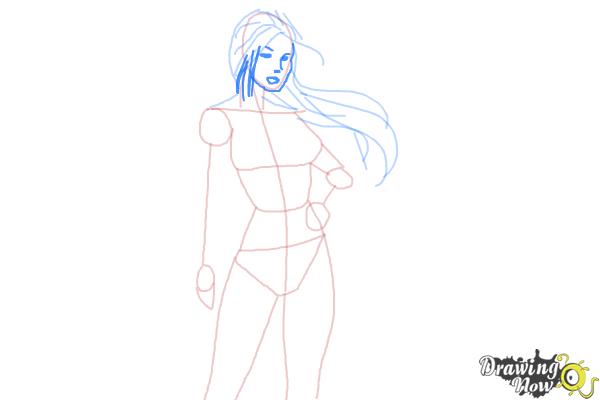 How to Draw a Woman Step by Step - Step 6