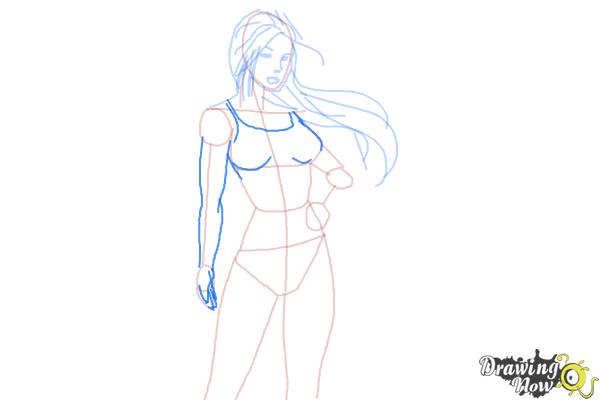 How to Draw a Woman Step by Step - Step 7