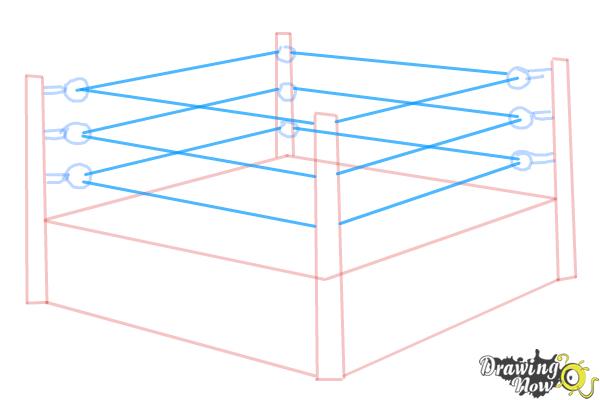 How to Draw a Wrestling Ring - Step 5 How to Draw a Wrestling Ring - Step 5