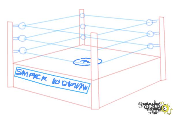 How to Draw a Wrestling Ring - Step 6 How to Draw a Wrestling Ring - Step 6