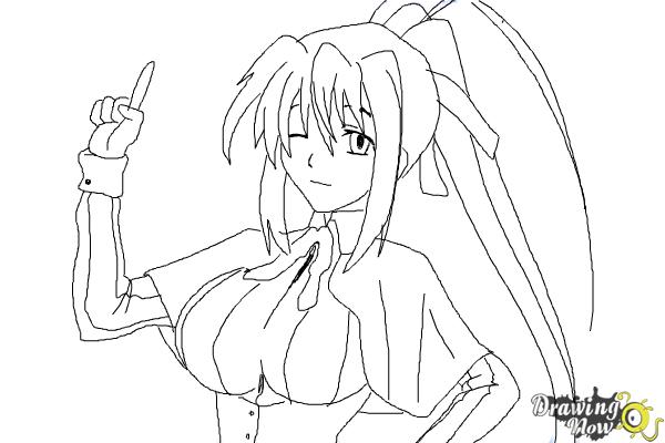 How to Draw Akeno Himejima from High School DxD - Step 10 How to Draw Akeno Himejima from High School DxD - Step 10