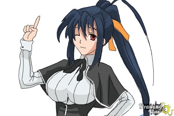 How to Draw Akeno Himejima from High School DxD - Step 11 How to Draw Akeno Himejima from High School DxD - Step 11
