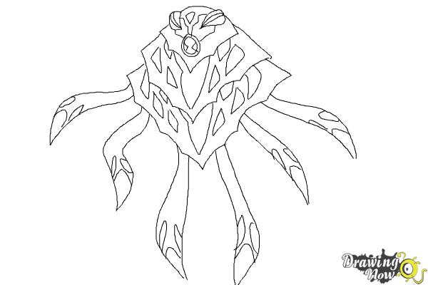 How to Draw Ampfibian from Ben 10 Omniverse - Step 8 How to Draw Ampfibian from Ben 10 Omniverse - Step 8