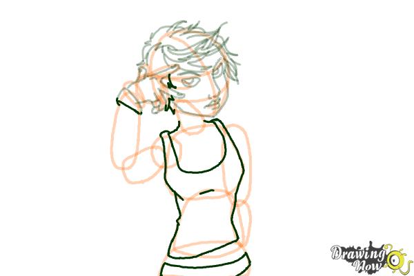 How to Draw an Emo Girl - Step 13